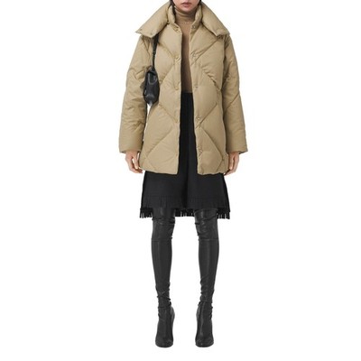 Burberry Damen Mantel S Hellbraun Baumwolle Neu Mit Etikett