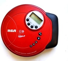 RCA ESP-Xtreme Personal Portable CD Player Model RP2520 Red Tested Working MP3