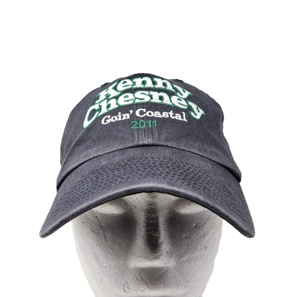 Kenny Chesney Hat Cap Strap Back Navy Embroidered Goin' Coastal Tour 2011 Mens