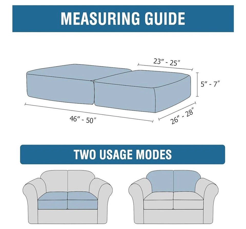 Fundas de cojín de asiento individual súper elásticas H.VERSAILTEX fundas de sofá Foto 2 de 4
