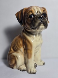 Vintage Porcelain Boxer Dog Figurine