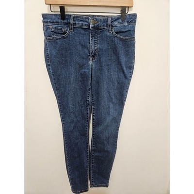 NYDJ Womens Skinny Jeans Dark Wash Lift Tuck Technology Blue Denim Size 6