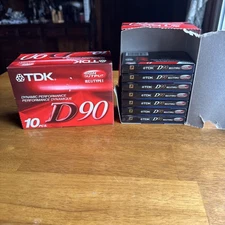 TDK D90 Blank Audio Cassette Tapes High Output IECI/Type I Lot Of 17 Box Of 10+7