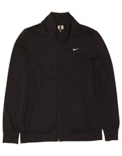 NIKE Womens Tracksuit Top Jacket UK 12/14 Medium Black Polyester NS17