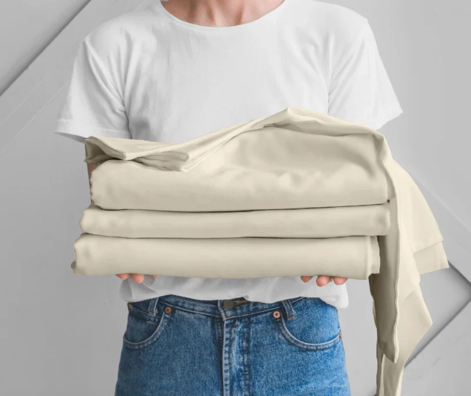 DreamFit Enhanced Bamboo™ Sheet Set Effortless Cool & Silky Comfort KING Ivory - Image 2 of 4