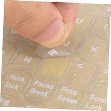 English Keyboard Stickers, Universal Computer Transaprent With White Letter