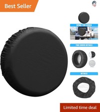 Universal 210d Oxford Spare Tire Cover For 27-28 Inch Tires - Stylish Durable