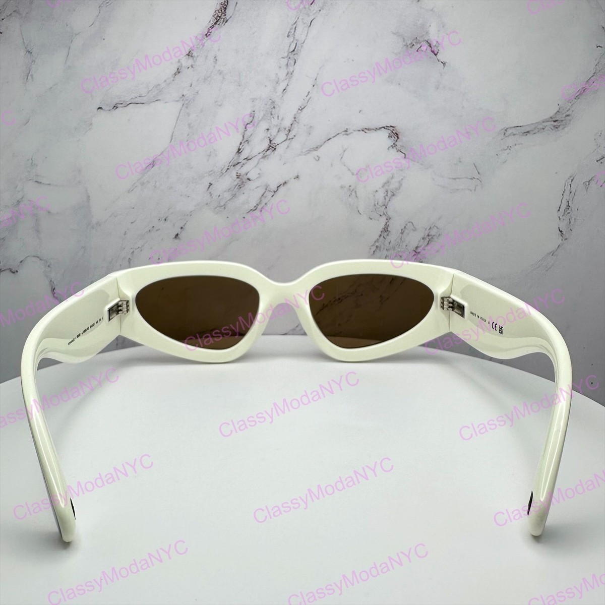 CHANEL Sunglasses 6056 1656/53 Black White Womens Cat Eye