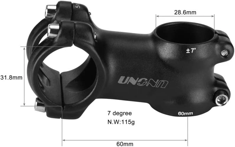 Vástago de bicicleta ligero de 31,8 mm - Opciones de 60 mm/70 mm/80 mm/90 mm, aluminio duradero Foto 4 de 4