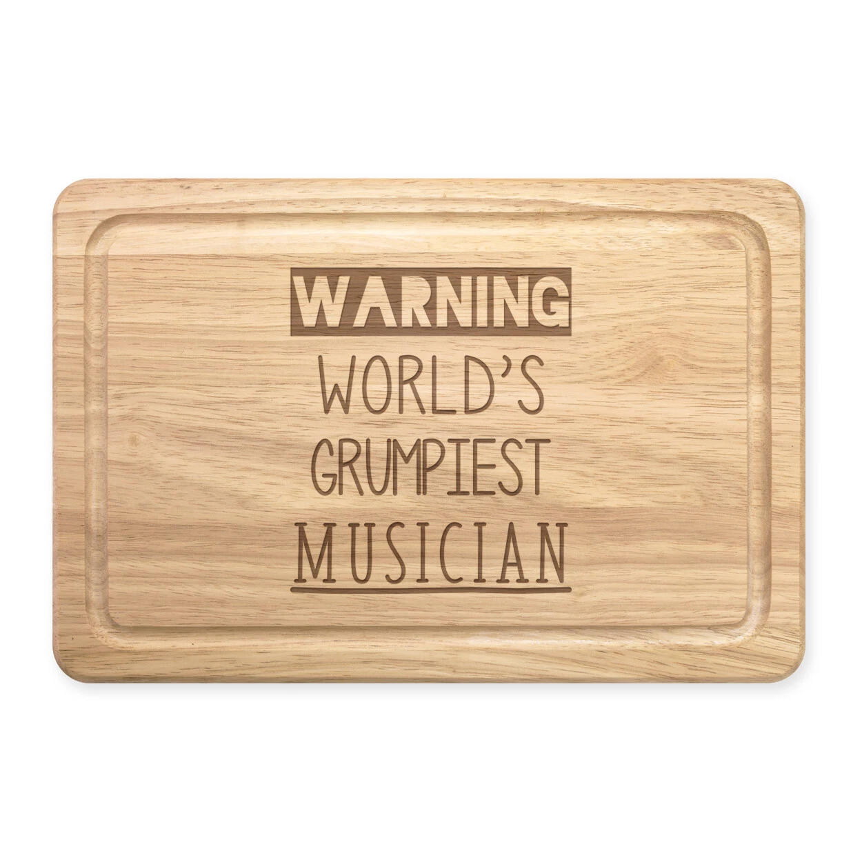 Warning World's Grumpiest Musician Rectangular Chopping Board Best Music Rock
