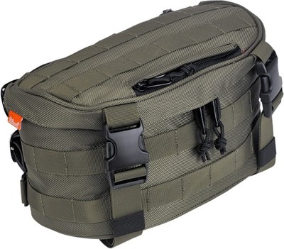 New Biltwell Motorcycle Sissy Bar Green Exfil-7 Cans Bag