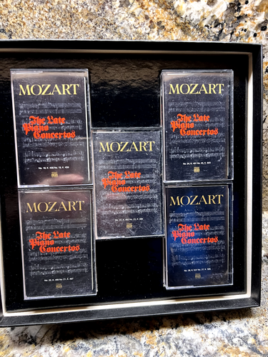 1980 Time Life Mozart THE LATE PIANO CONCERTOS 5 Cassette Set And Music Booklet - Picture 3 of 5