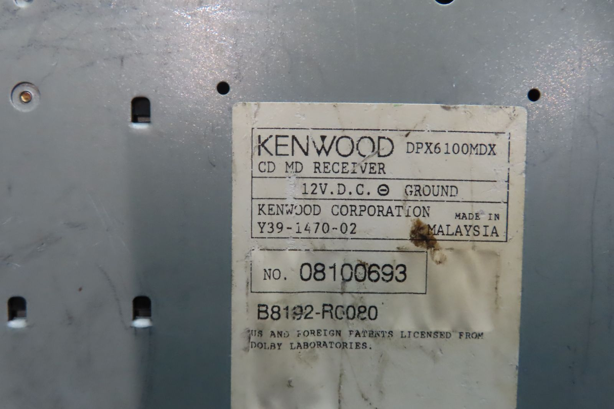 当時物 KENWOOD DPX-6100MD CD/MDレシーバー KENWOOD DPX-6100MD