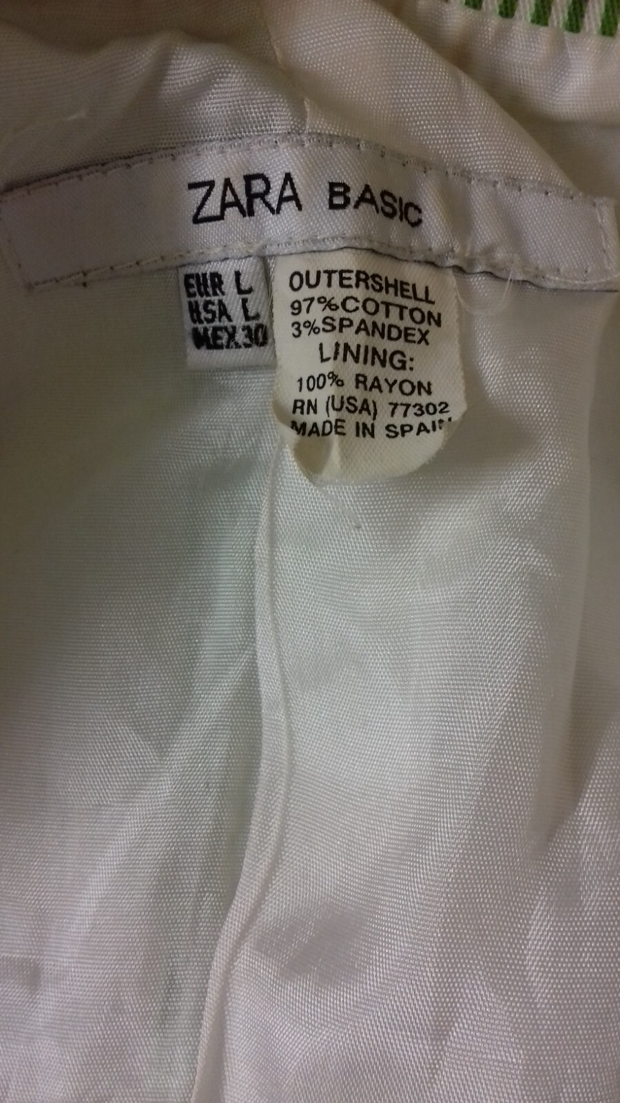 ZARA BASIC Womens Striped Blazer Jacket Size L - image 6