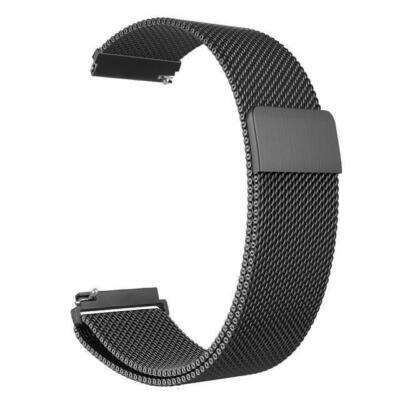 Mesh Watch Strap Milanese Magnetic Black Stainless Steel Band
