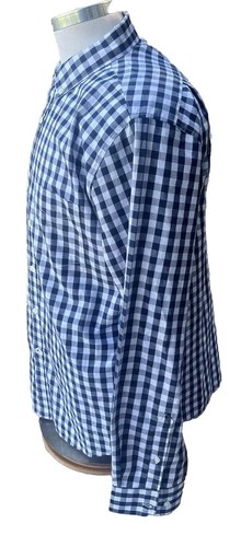 Luke & Dutch Black White Plaid Button Down Dress Shirt Mens XL Long Sleeves - Imagen 6 de 7