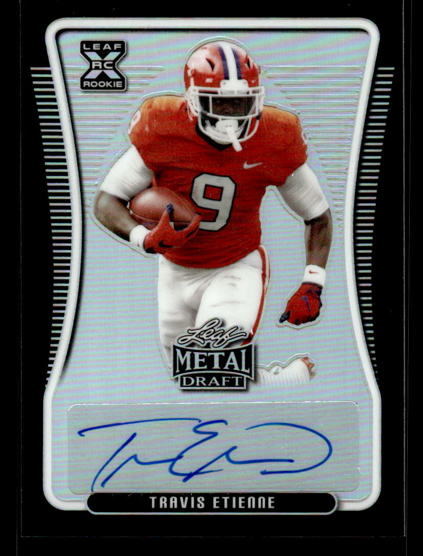Travis Etienne 2021 Leaf Metal Draft Autographs Rainbow Black #/15 #BA-TE1
