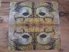 4 SERVIETTES de table anciennes en PAPIER / fête / découpage / artisanat / café ii