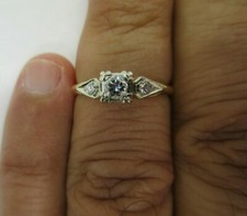 Vintage 14K Gold Diamond Engagement Ring Center .20 Carat F-VS2  Value 3,900