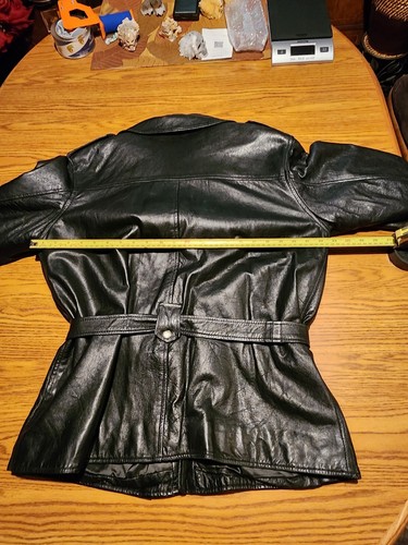 SCHOTT Womens Long Style Perfecto Leather Jacket Sz L. Mfg' for TWEEDS. Subtle. - Picture 13 of 19