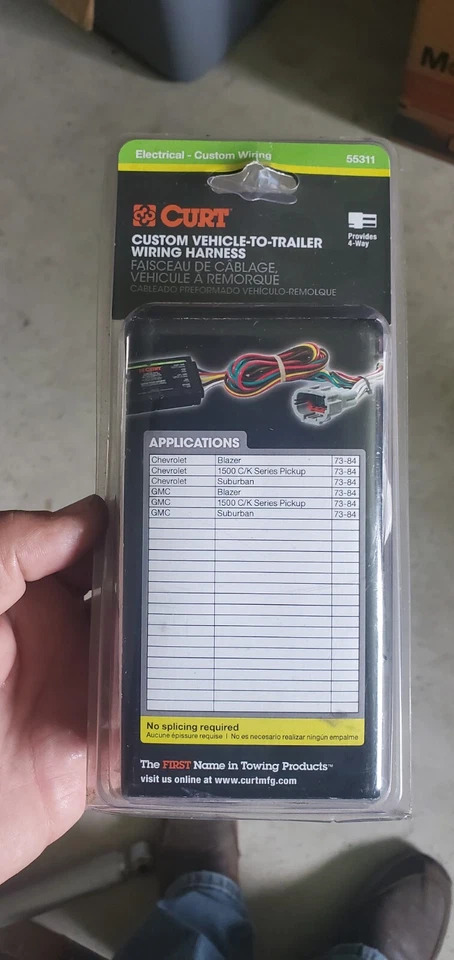 Conector Curt T 55311 para camioneta Chevy Suburban Blazer Chevrolet C10 C20 C30 K10 Foto 2 de 3