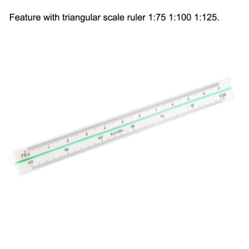 Scale Ruler 15cm Engineer Triangular Scale Architect Rulers 1:75 1:100 1:125 - Picture 2 of 4