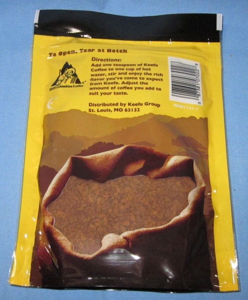 Keefe Coffee Three 3oz Packages of Premium Freeze Dried Instant