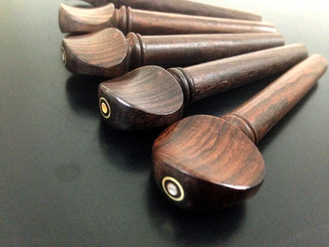 Oud Pegs Rosewood Swiss Models A quality with Persian Eye 55/9/7 mm 12 pcs Lot - Image 3 of 4