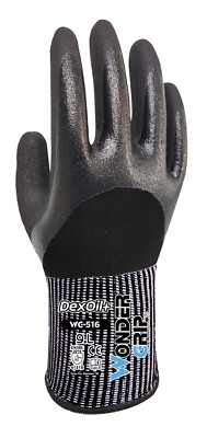 12 x Wonder Grip WG-516 DEXOIL+ Nitril doppelt beschichtet 13 Gauge Komfort Handschuhe