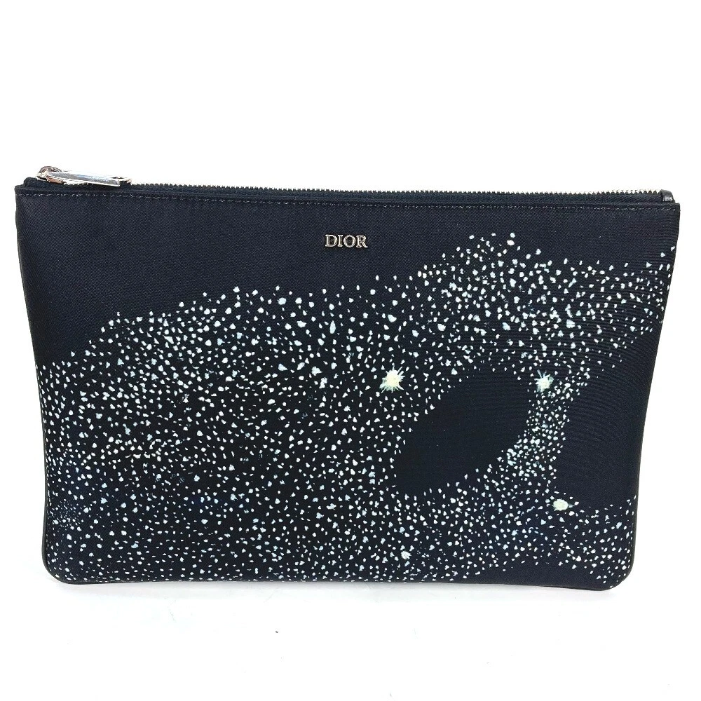 Sac de collaboration Dior Pouch Kenny Scharf sac pochette nylon noir inutilisé