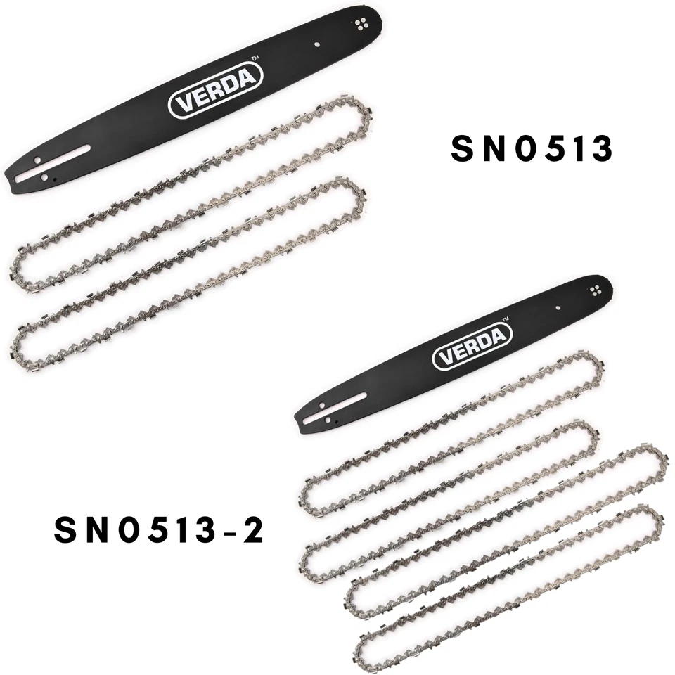 VERDA Schwert für Kettensäge Partner + 2x/4x Stück Sägekette 35cm Kette 3/8" 1,3mm