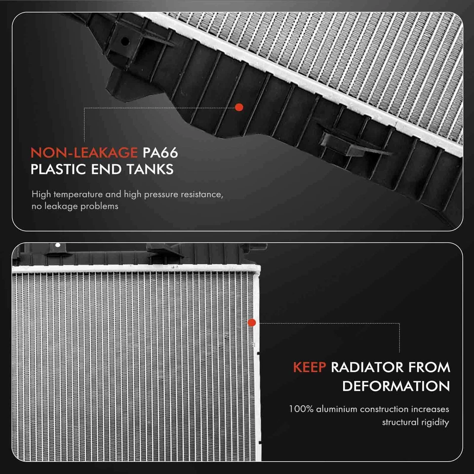 Radiador con enfriador de aceite para Jaguar S-Type 2003-2008 XJ8 XF XJR 4,2 L 3,0 L automático Foto 4 de 4