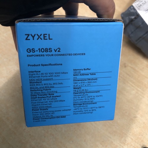 GS-108SV2-GB0101F ZyXEL GS-108S v2 8-Port Desktop Gigabit Ethernet Media Switch - 第 2/4 張圖片