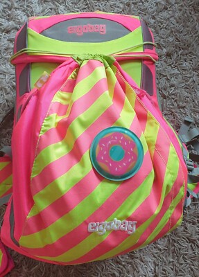 Ergobag Schulranzen Mädchen - Neonfarben - SET 5 Teile - neuwertig - NP 223 