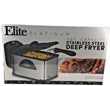 Elite Gourmet  Electric Immersion Deep Fryer Removable Basket New In Box