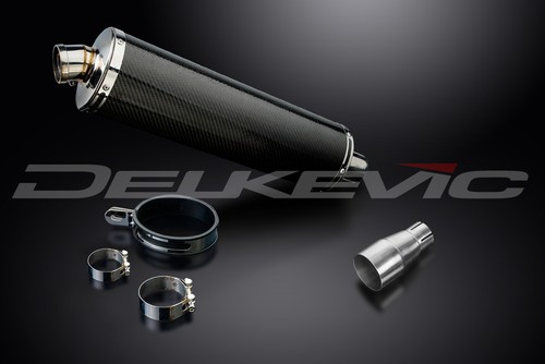 Kymco Downtown 300i 2011-2016 Slip On 18" Oval Carbon Exhaust Muffler Kit - Picture 5 of 5