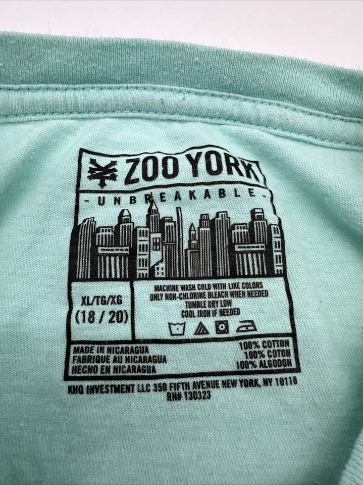 Camiseta Zoo York Juvenil Niño X-Grande Verde Estampado Gráfico... #8421 Foto 3 de 4