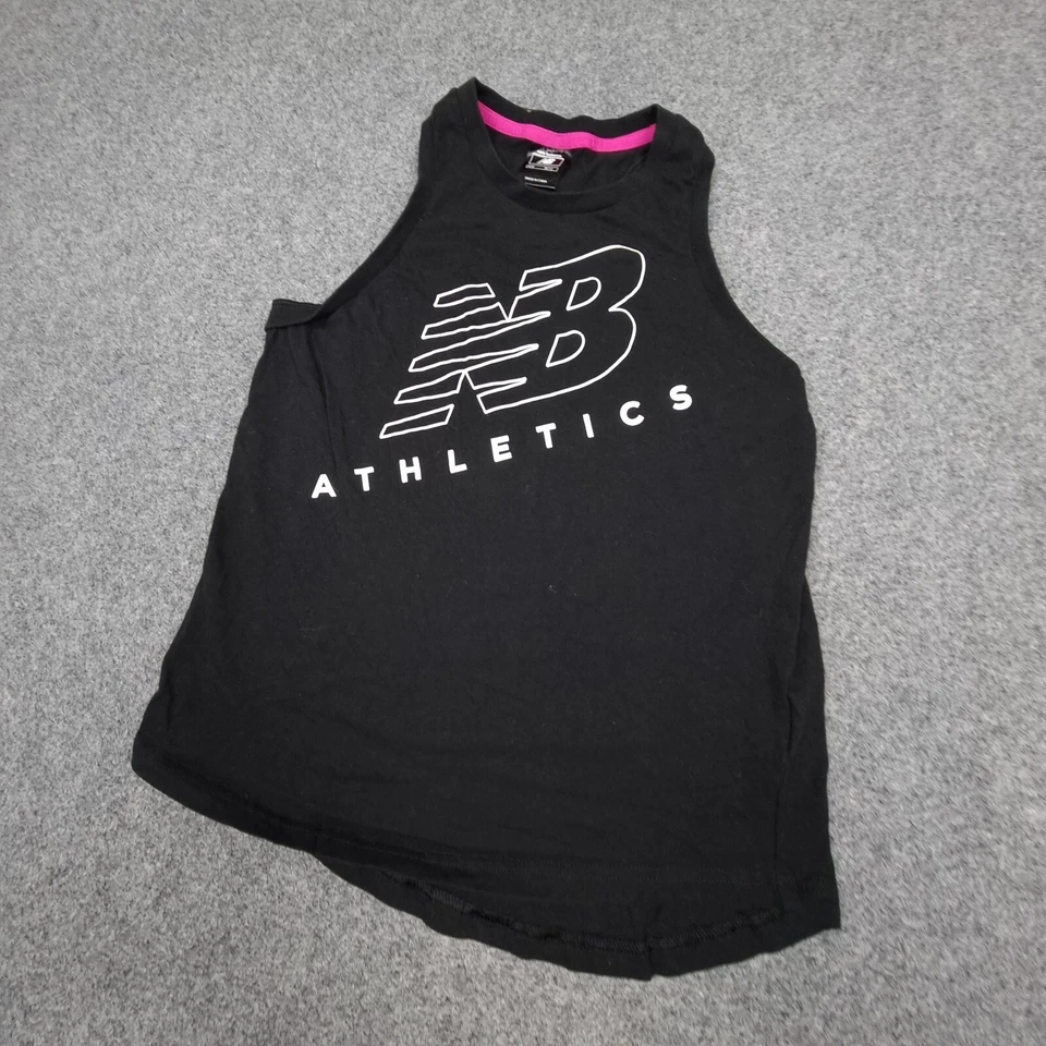 New Balance singlet Kids MEDIUM black Casual sleeveless cotton t-shirt Size M - Image 4 of 4