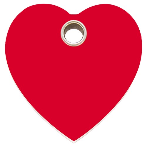 RedDingo Plastica Medaglietta per Gatti Personalizzabile Incisione Cuore Rosso,