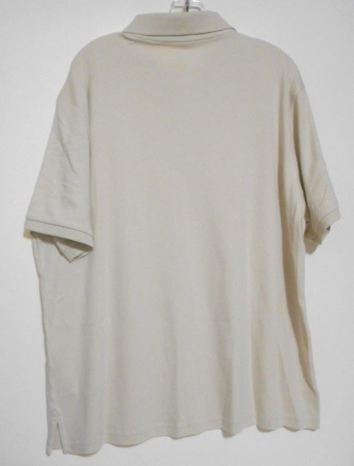  J. Ferrar Mens XL Beige Pima Cotton Polo Shirt Top Pickle Ball Tennis Golf  - Image 3 of 4