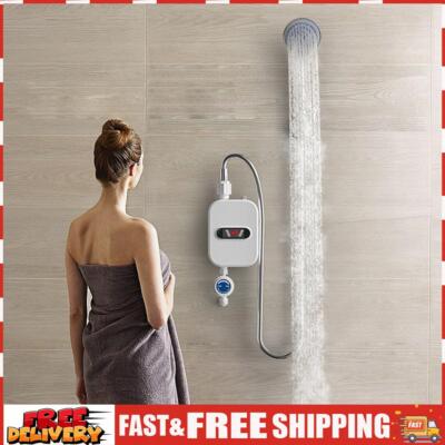 Mini Instant Water Heater Shower Automatic Power-Off Digital Display for Hotel S