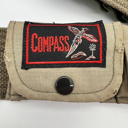 Vintage Survival Gürtel Kompass Streichhölzer Messertaschen Canvas Nylon Tactical Compas - Bild 2 von 16