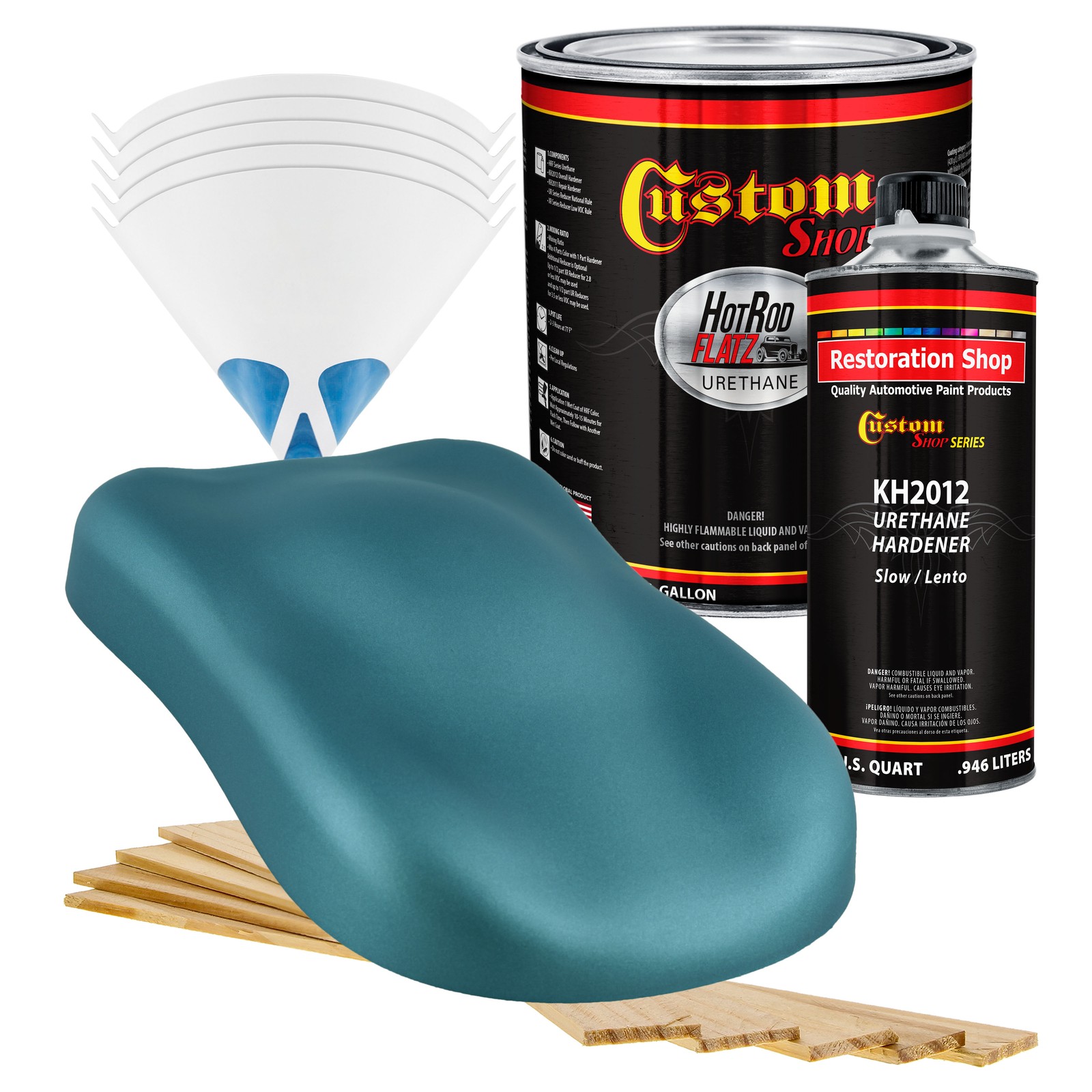 HOT ROD FLATZ Gulfstream Aqua Metallic Gallon Urethane Auto Paint Kit