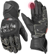 Leather Motorcycle Gloves for Men and Women, Riding Racing Gloves