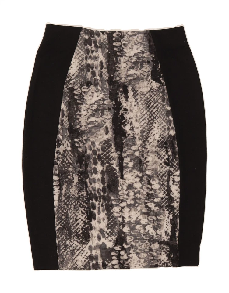 Falda lápiz MOSSIMO para mujer Reino Unido 14 mediana W30 negra estampado animal poliéster CK04 Foto 2 de 3