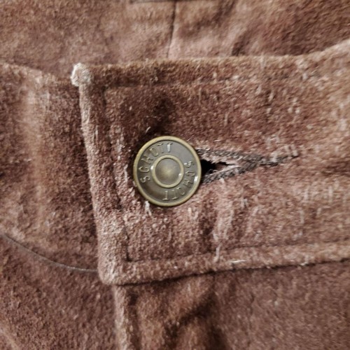 SCHOTT suede leather pants made in USA schott American casual w28 - Picture 3 of 18