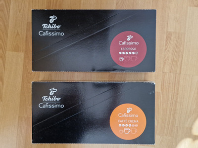 Cafissimo  2 Packungen Tchibo je. 80 Kapseln MHD 26 Cafe Crema Espresso  OVP
