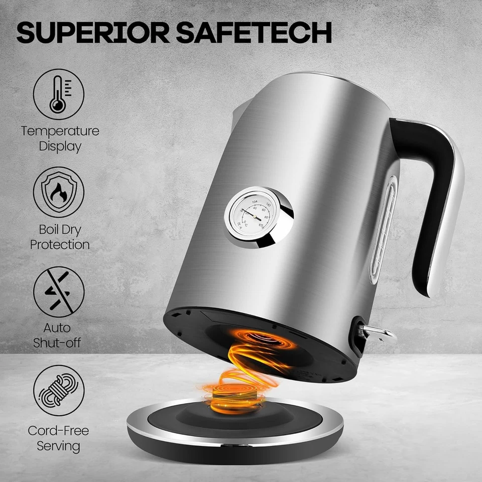 Cuisinart 1.7-Liter Stainless Steel Cordless Electric Kettle with 6 Preset - Image 3 of 4