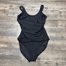 Calvin Klein Black Gather One Piece Swimsuit Women's Size 12