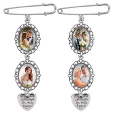 2 Sets Wedding Bouquet Photo Charms Bouquet Charm For Gift Bridal Bridegroom Cha